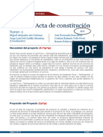 5 PYT, Taller Acta de Constitución, Servicio