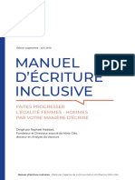 Manuel D'écriture Inclusive (4e, 2019)