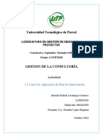 1.3 Casos de Aplicación de Plan de Intervención