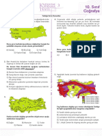10 10. Sınıf - Sınıf Coğrafya Coğrafya: III IV V