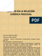 Sujetos y partes en la relación jurídica procesal laboral