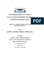 Universidad de Guayaquil de Ingenieria Quimica Tesis de Investigacion