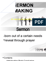 SERMON MAKING by Pastor Arlie