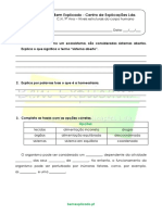 B.1.1 - Ficha de Trabalho - Níveis Estruturais Do Corpo Humano