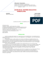 Planificacion en El Sistema Educativo Venezolano