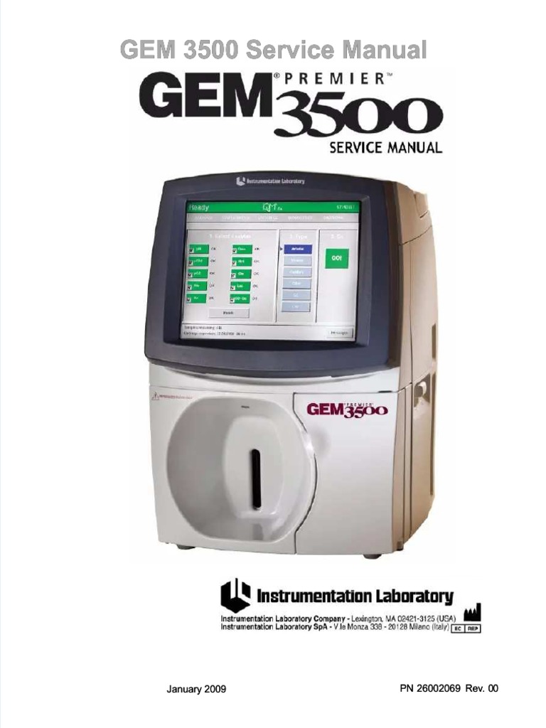 Gem Premier 3500 Instrumentation Laboratory PDF