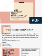 Health Effects of Sleep Deprivation