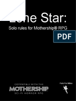 Lone Star Solo Rules For Mothership RPG