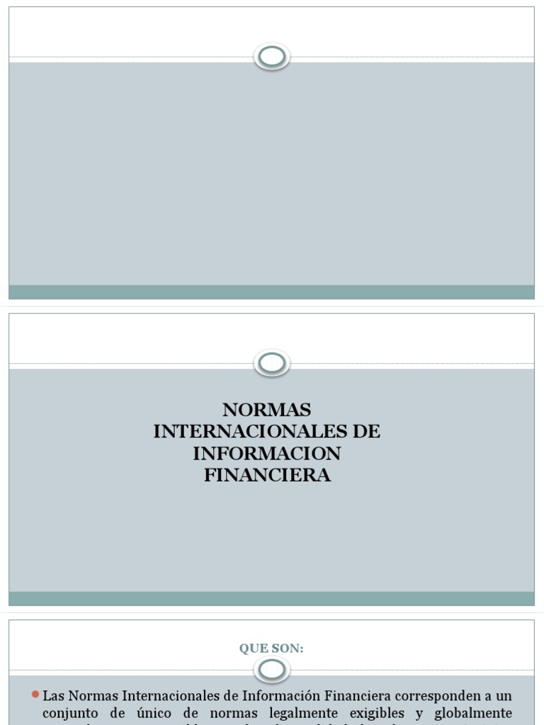 Diapositivas Niif | PDF | normas internacionales de INFORMACION ...