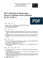 HIV in Obstetrics & Gynaecology Answers To Multiple Choice Questions For Vol. 19, No. 2
