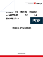 Tercera Evaluación Planificacion Estratégica - Cuadro de Mando Integral