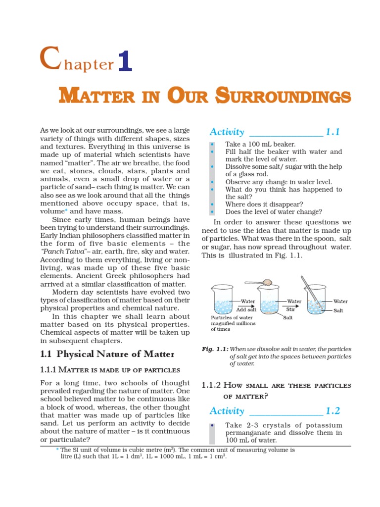 01 Matter in Our Surroundings | PDF