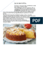 Torta Di Mele e Ricotta Ricetta Senza Burro e Olio