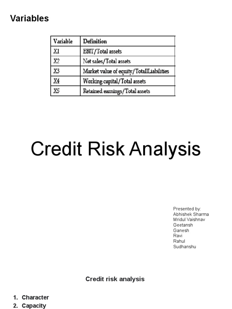 Credit Risk Analysis | PDF | Volatility (Finance) | Investing
