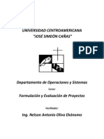 Formulacion y Evaluacion de Proyectos