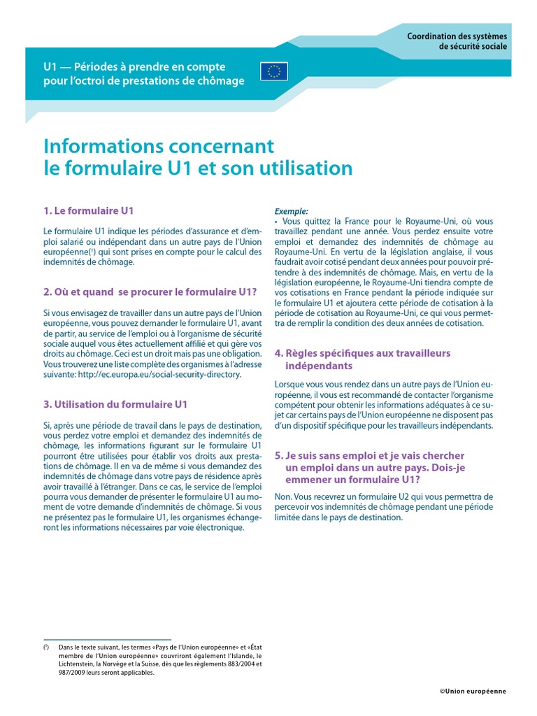 U1 Infos | PDF | Chômage | Économie