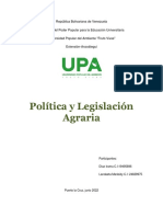Política y Legislación Agraria