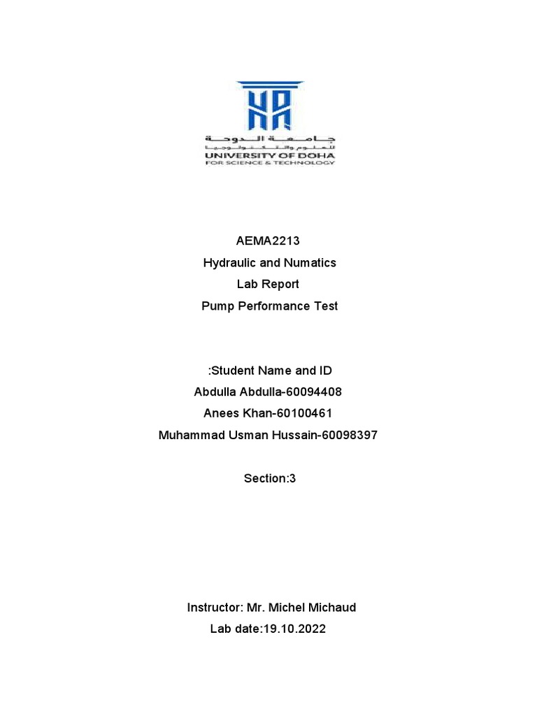 AEMA2214-Pump Performance Test-60094408-60100461-60098397 | PDF