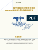 Calendário Astrologico Fevereiro 2022-2