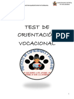 Test orientación vocacional Challabamba