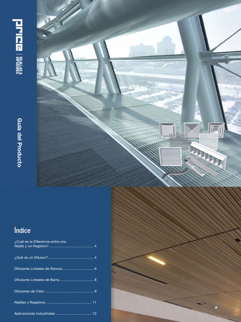 Guía de Difusores y Rejillas de Aire | PDF | Aluminio | Acero