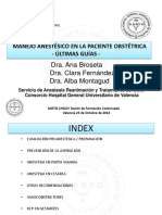 BROSETA Nuevas Guias Anestesia Obstetrica Sesion SARTD CHGUV 25-10-16