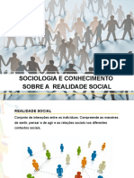 Sociologia e Conhecimento Sobre A Realidade Social