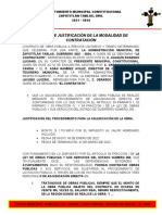 Escrito de Justificaciond e La Modalidad de Contratacion