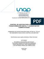 Control de Gestion para Facilitar La Transformaciã - N Digital y Lograr Mayor Competitividad