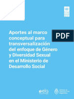 Aportes Al Marco Conceptual para Transversalizacion Del Enfoque de Genero