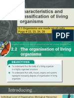 Lesson 2.2 The Organisation of Living Organisms - Grade 9