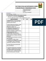 Lista de Cotejo para Evaluar Infografia Sobre Eleciones Municipales y Regionales 2022