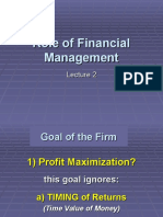 Lecture - 2 The Role of Financial Management