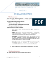 Forma Do Estado: Princípios Básicos Da Ciência Política