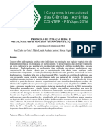 Protocolo de Extração de Dna E Obtenção de Perfil Genético Visando Identificação de Cultivares