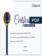 Certificate Strategic Management For Professionals Shivangi Gupta PDF