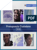 Presupuesto Ciudadano 2020 Presupuesto General de La Nacion PGN