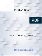 Matematica i Tema 1 Factorización