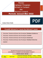 Review Kelengkapan Pengisian Informed To Consent Dan Informed Consent Januari-Mei 2o22