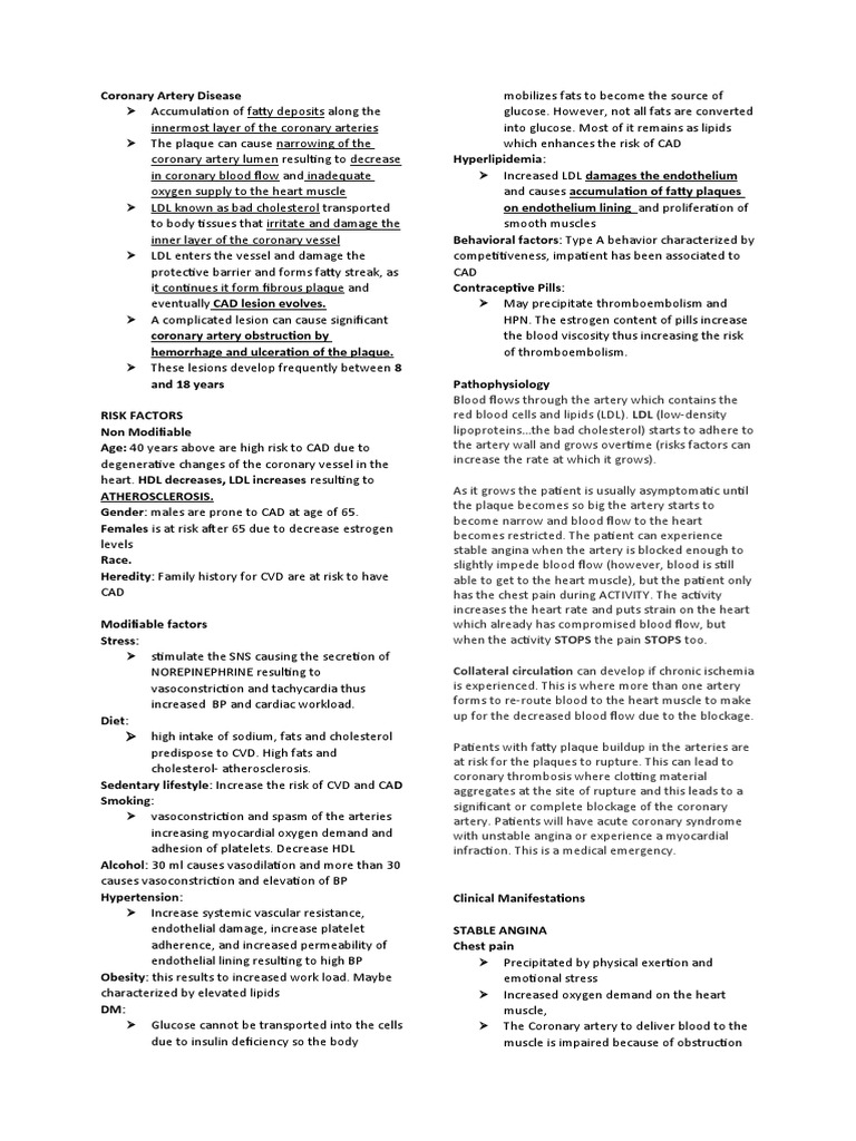 Understanding Coronary Artery Disease | PDF | Coronary Circulation ...