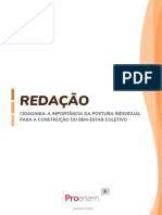 Tema 2 Enem - Cidadania - A Importância Da Postura Individual para A Construção Do Bem-Estar Coletivo