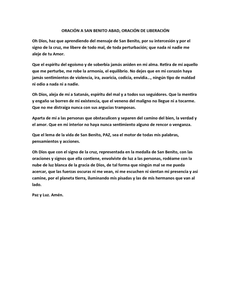 Oraciones de Liberación y Protección | PDF | Oración | Pecado