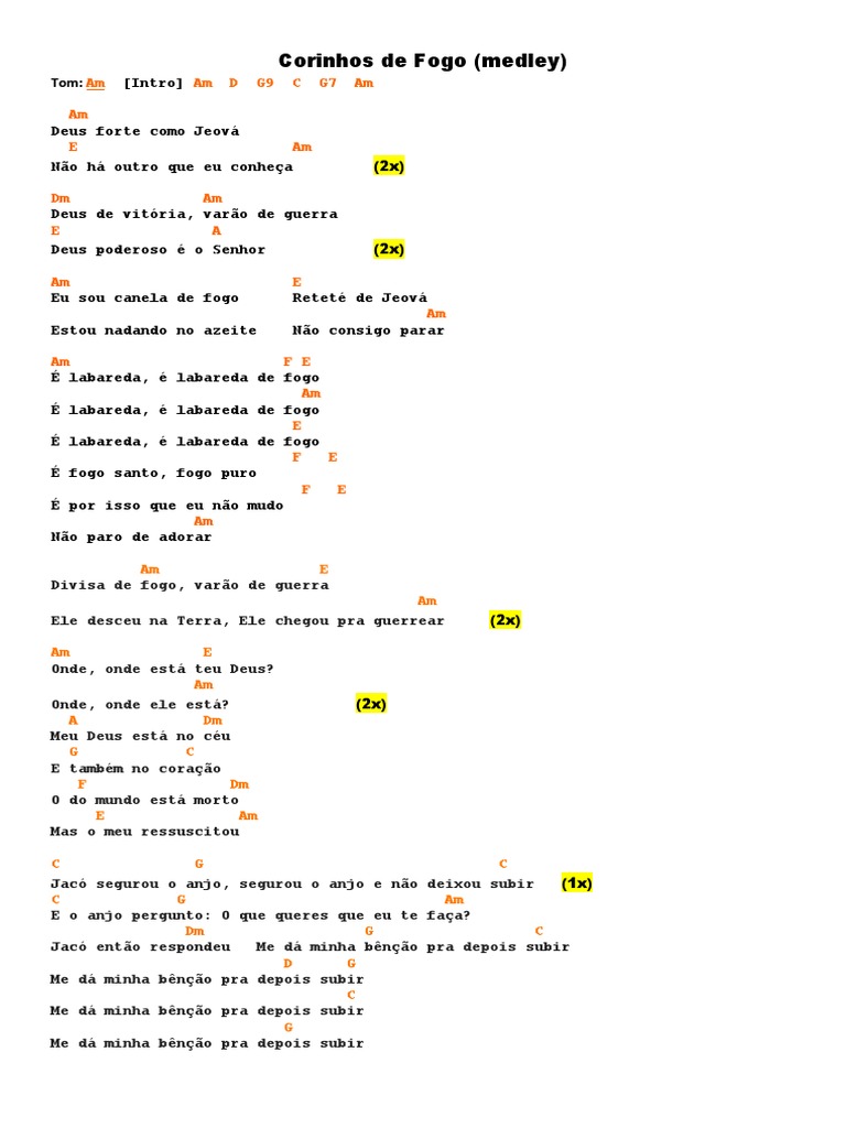 Corinhos de Fogo (Medley) | PDF
