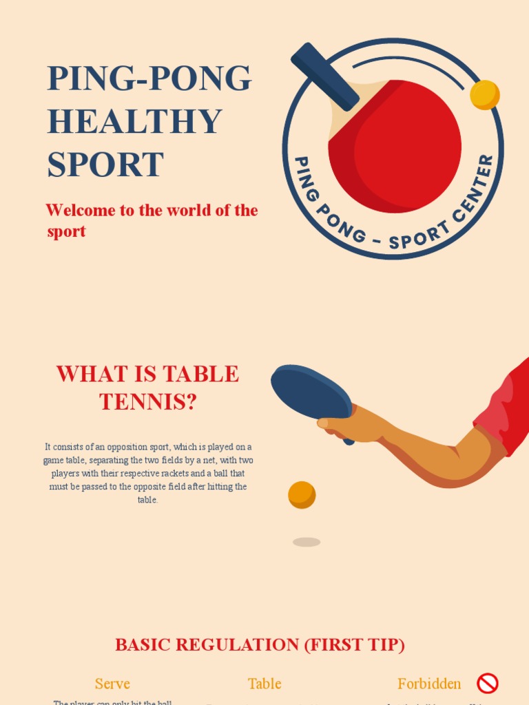 PingPong Healthy Sport An Introduction to the World of Table Tennis