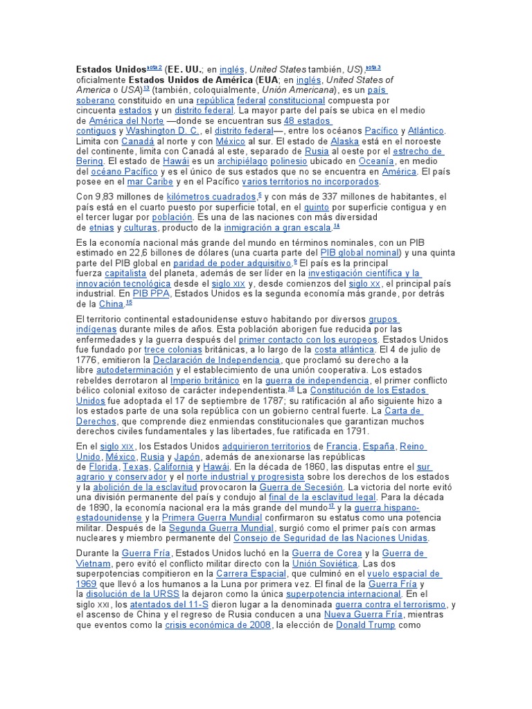 Cultura y Estructura de EE. UU. | PDF | Los Estados Unidos | Relaciones ...
