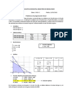 Problemas de Programación Lineal