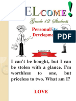 Personal and Personality Development