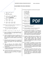 Trabajo de Aula .Ecuaciones Con Una Variable