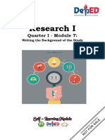 Research I Q1 Module 7 Writing The Background of The Study