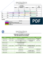 October Timeline